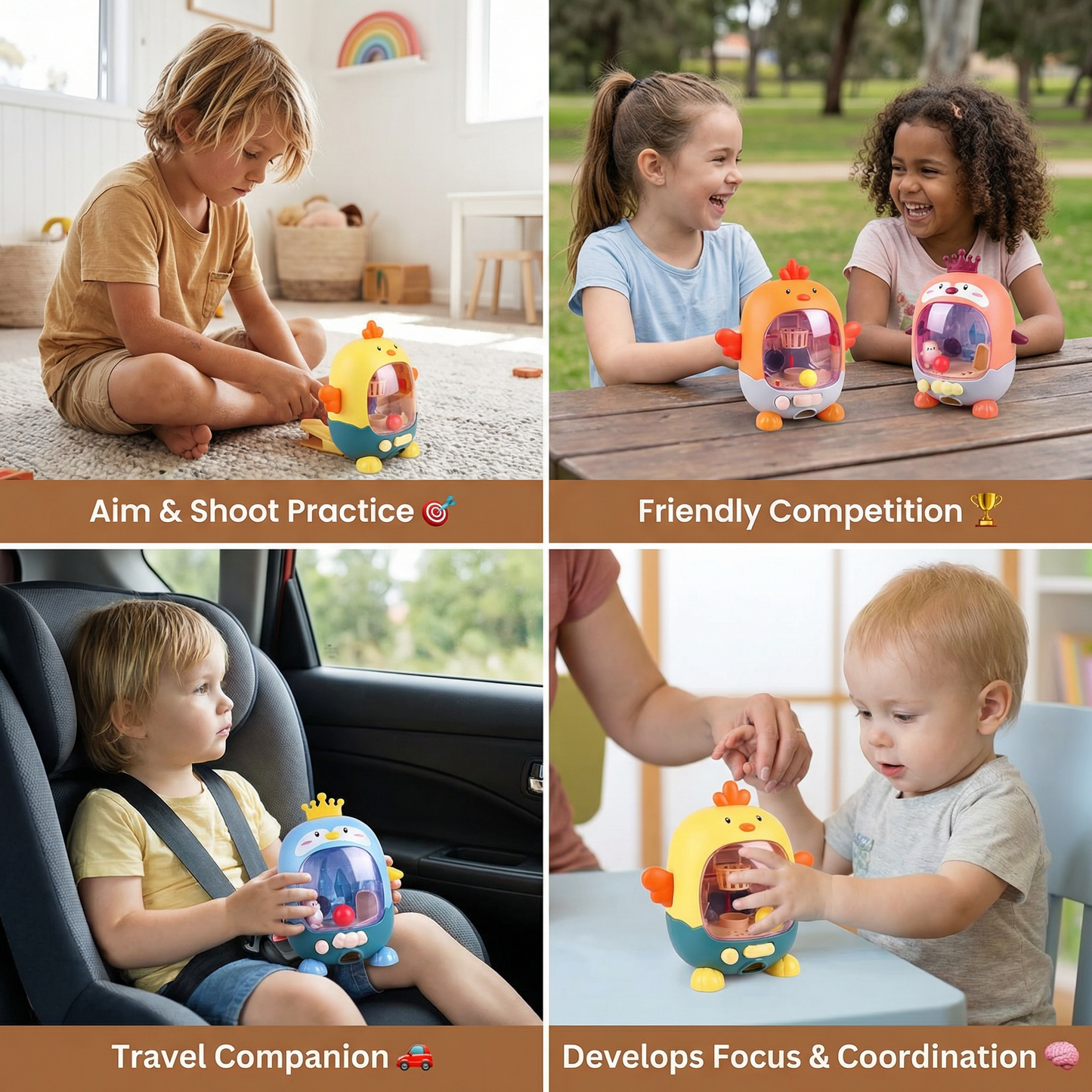Interactive Chicken Ball Game for Kids – Aim, Shoot & Score Learning Toy