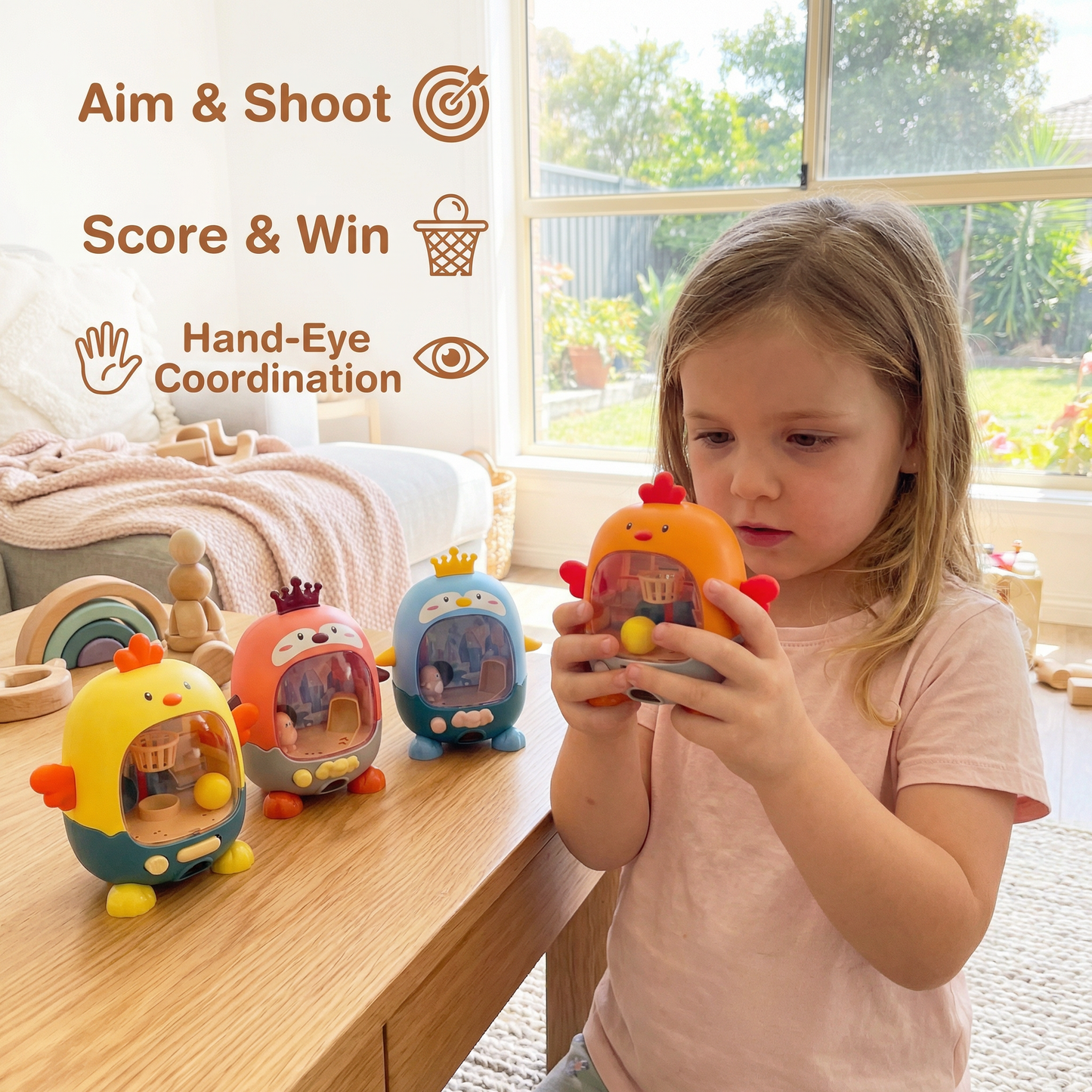 Interactive Chicken Ball Game for Kids – Aim, Shoot & Score Learning Toy