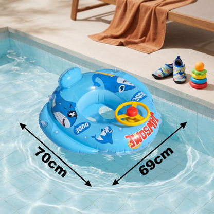 Baby Shark Pool Float with Steering Wheel for Toddlers