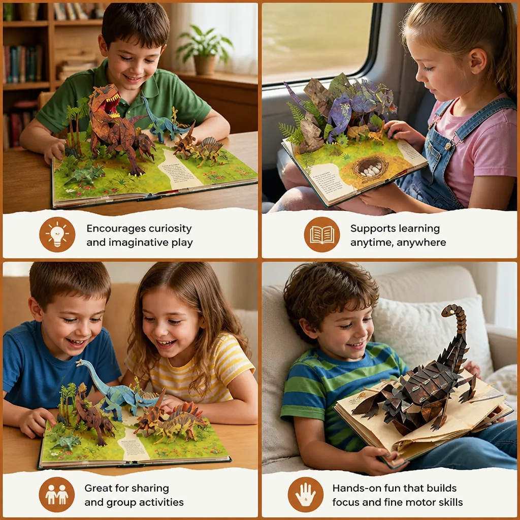 Interactive 3D Pop-Up Dinosaur Encyclopedia