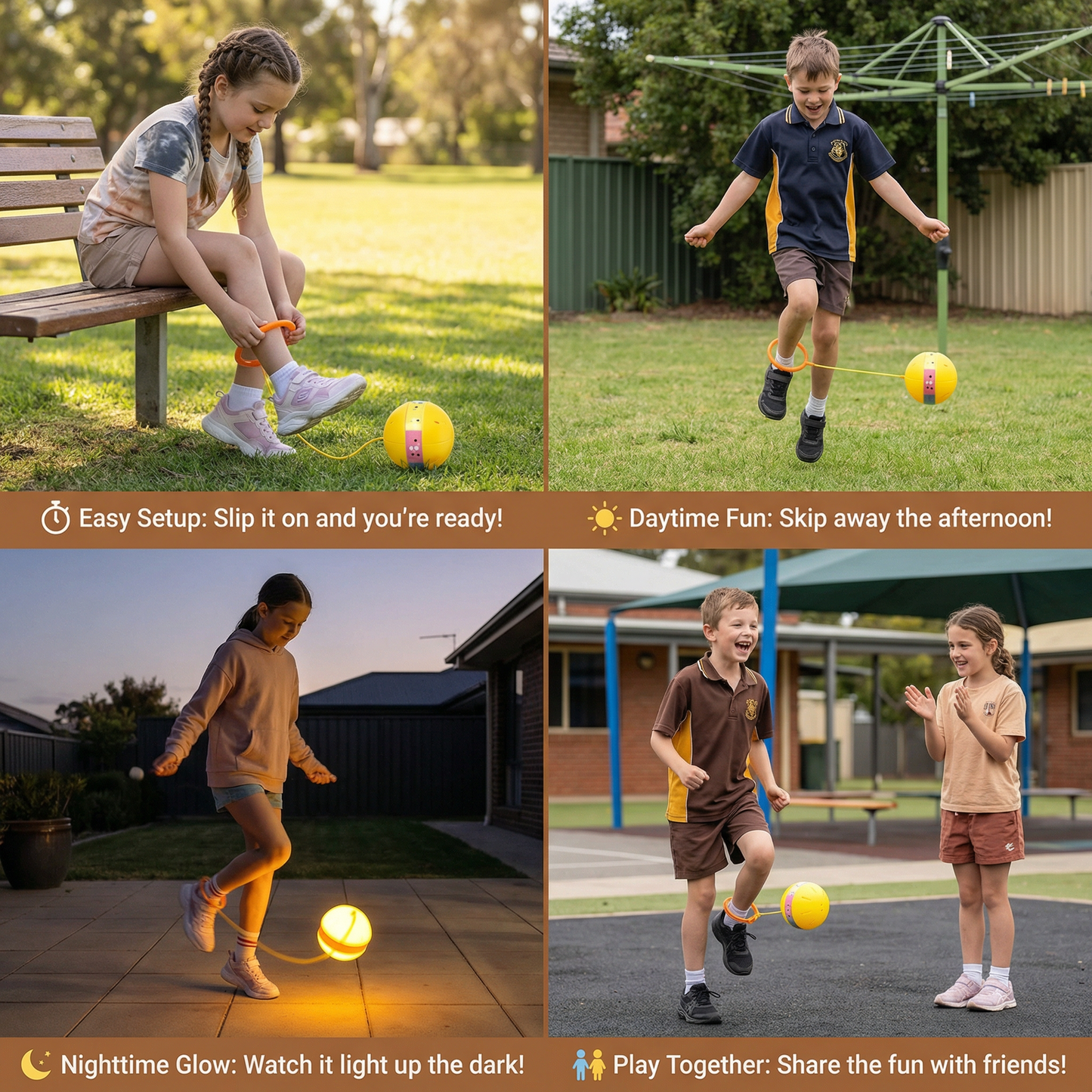 LED Ankle Skip Ball – Interactive Jumping Toy for Kids