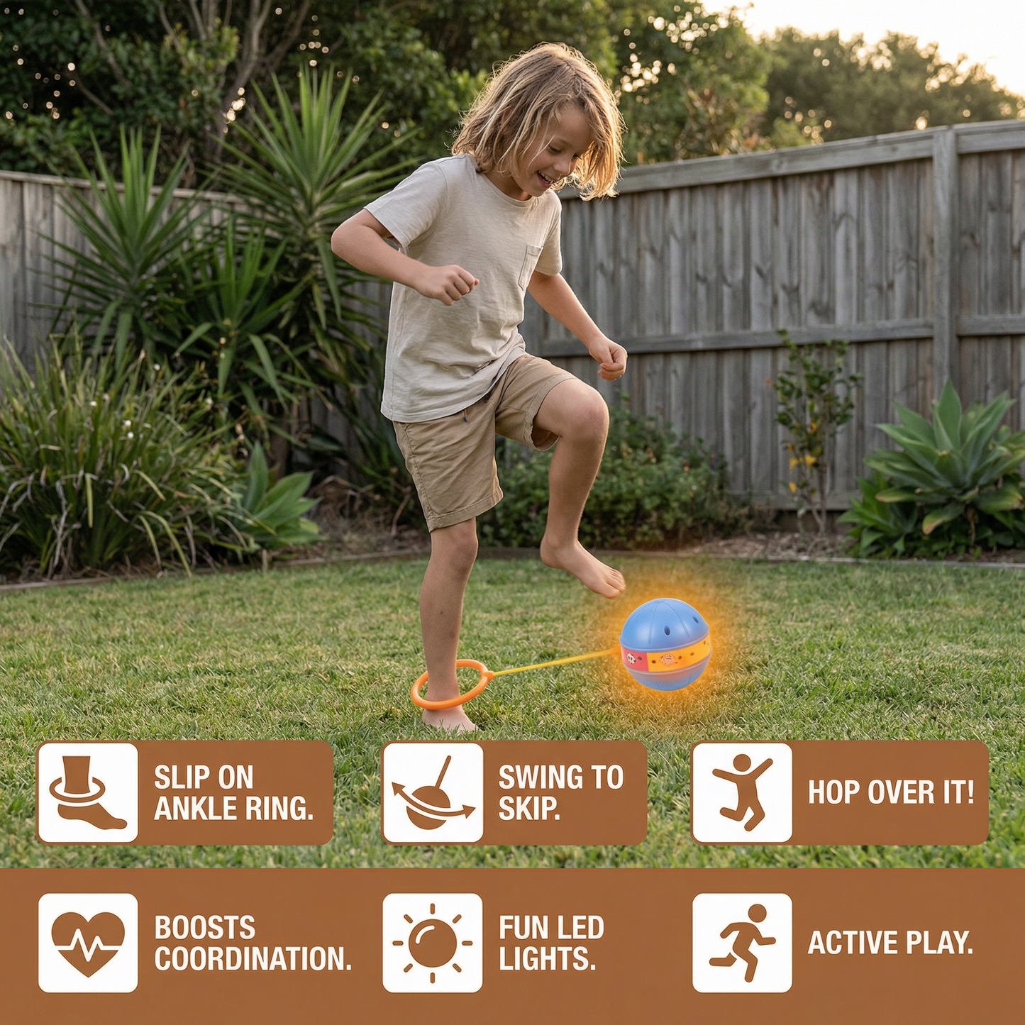 LED Ankle Skip Ball – Interactive Jumping Toy for Kids