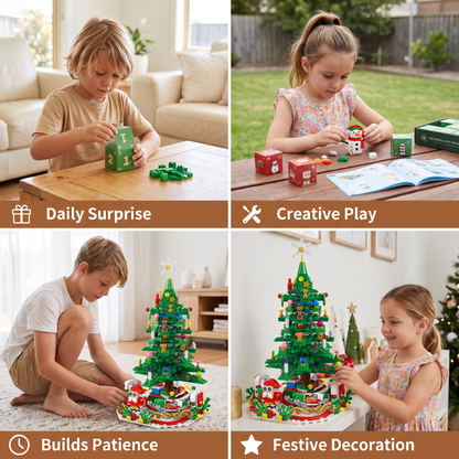 Christmas Tree Building Blocks Advent Calendar for Kids