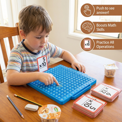 Math Learning Cards Set with Calculation Board – Addition, Subtraction, Multiplication & Division