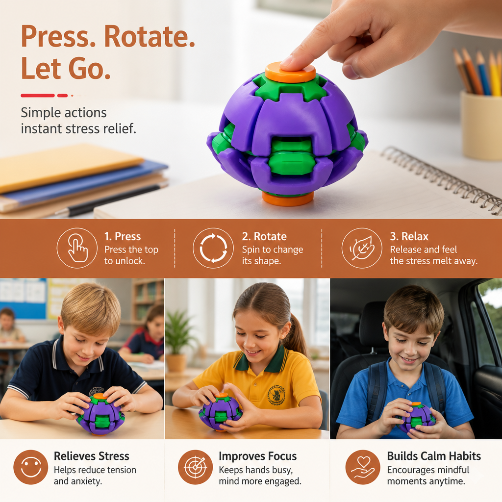 Rotating Decompression Fidget Ball