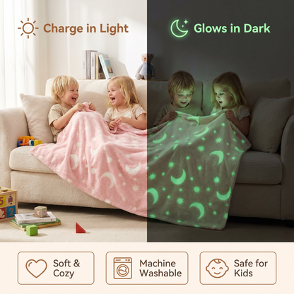 Shimmering Star Blanket – Glow-in-the-Dark Cozy Blanket