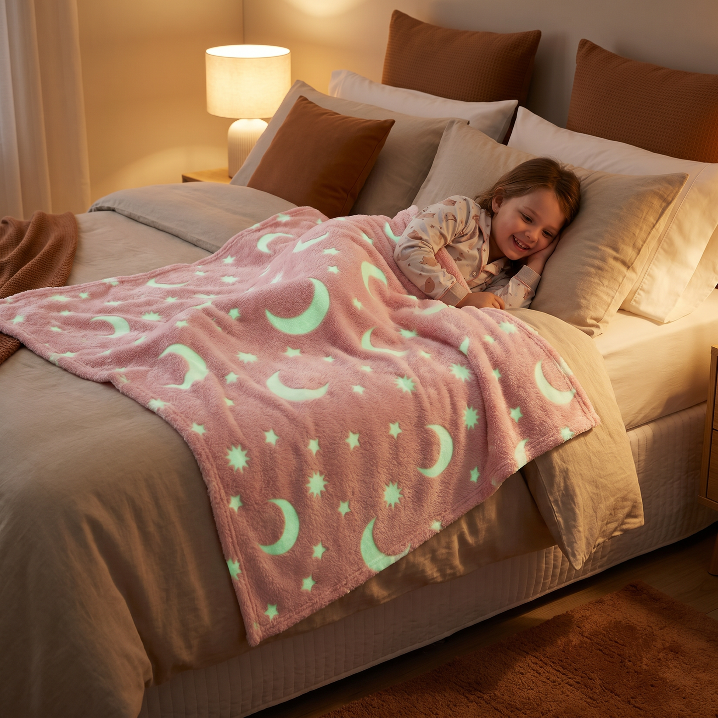 Shimmering Star Blanket – Glow-in-the-Dark Cozy Blanket
