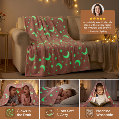 Shimmering Star Blanket – Glow-in-the-Dark Cozy Blanket