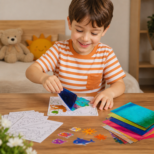 DIY Foil Art Kit – No-Mess Animal Crafts for Kids