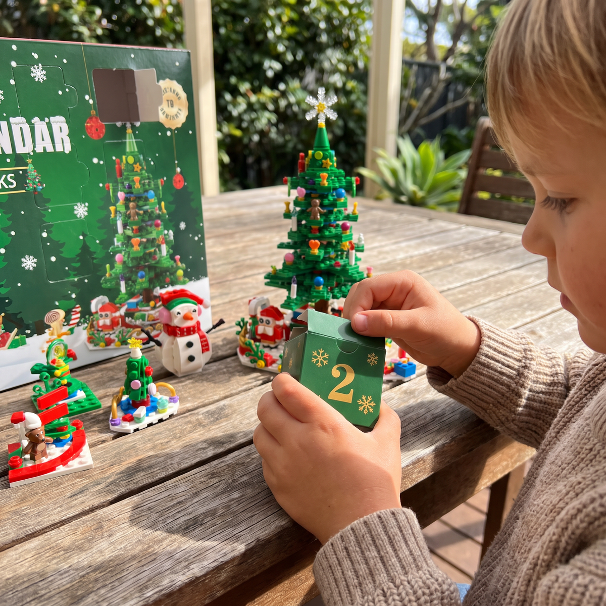 Christmas Tree Building Blocks Advent Calendar for Kids