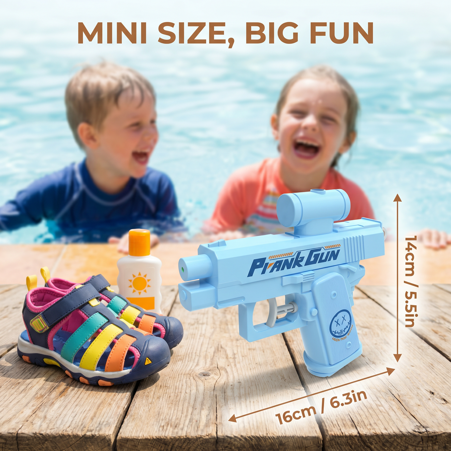 Double-Sided Prank Water Gun for Kids – Mini Water Fun Toy