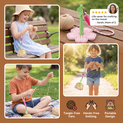 Portable Wrist Yarn Holder with Strap for Knitting and Crocheting