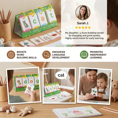 Learning Card Set for Kids – Flashcards for Word Building & Language Development