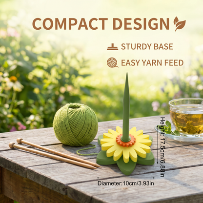 Flower Yarn Holder Stand for Knitting and Crocheting