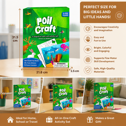 DIY Foil Art Kit – No-Mess Animal Crafts for Kids