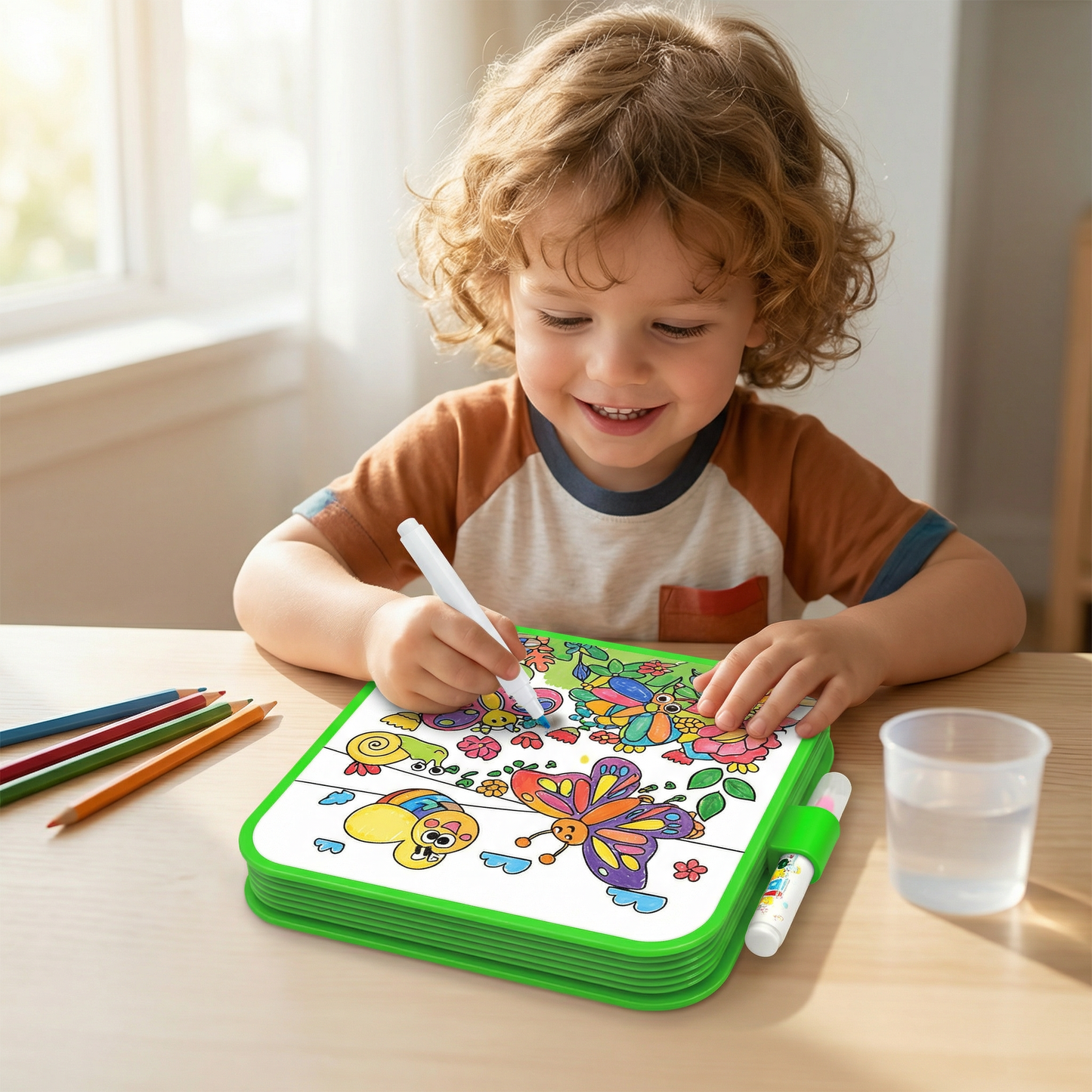Magic Water Drawing Book – Reusable Mess-Free Colouring Fun