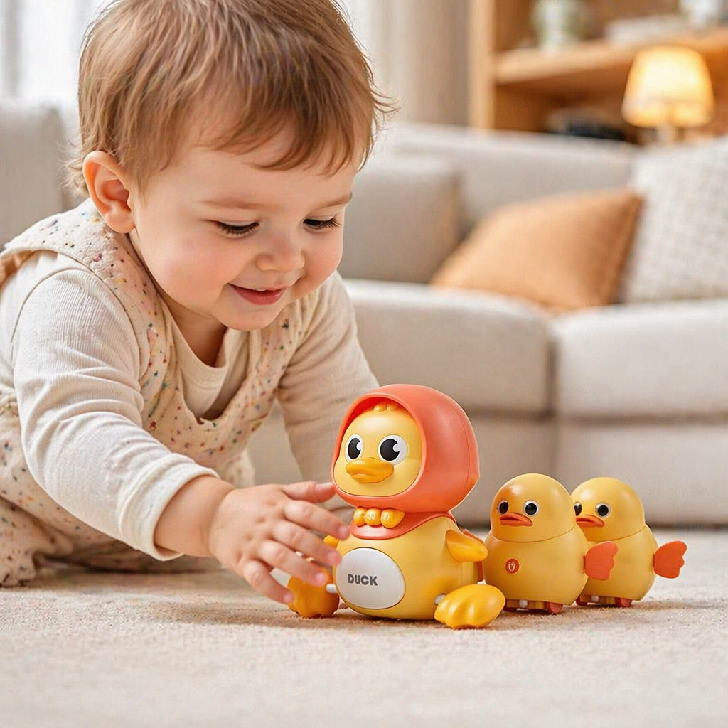 Musical Duck Family Crawling & Learning Toy for Babies