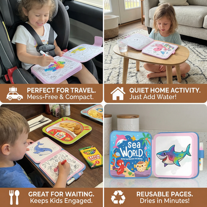 Magic Water Drawing Book – Reusable Mess-Free Colouring Fun