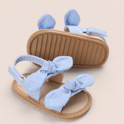 Bunny Ear Bow Sandals Blue