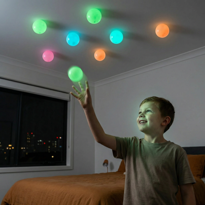 Glow in the Dark Sticky Balls – Throw & Stick Ceiling Toy for Kids & Adults