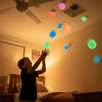 Glow in the Dark Sticky Balls – Throw & Stick Ceiling Toy for Kids & Adults