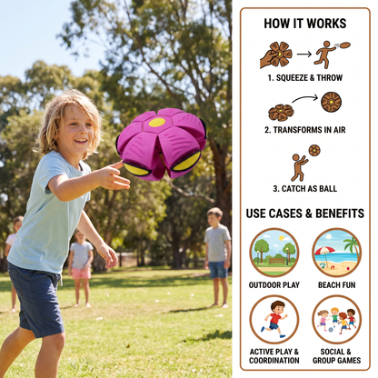Magic Transforming Flying Disc Ball – Interactive Toy for Kids