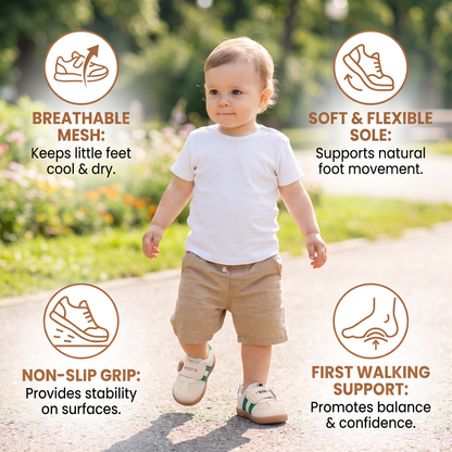 Breathable Baby & Toddler First Walking Shoes – Soft Sole & Non-Slip