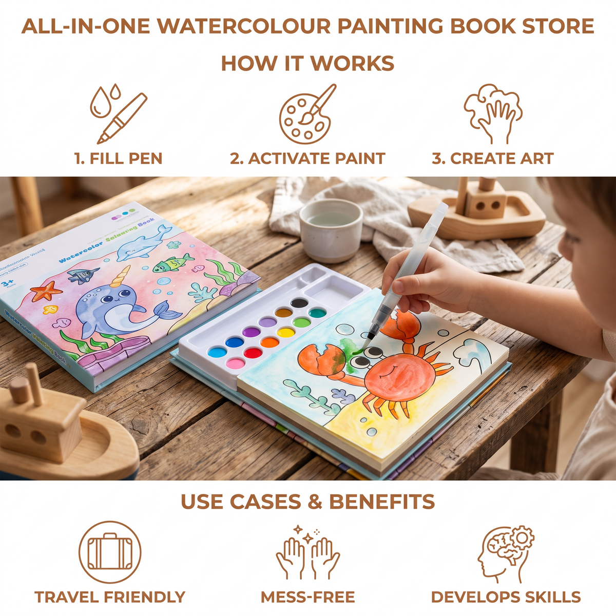 All-in-One Watercolour Painting Book