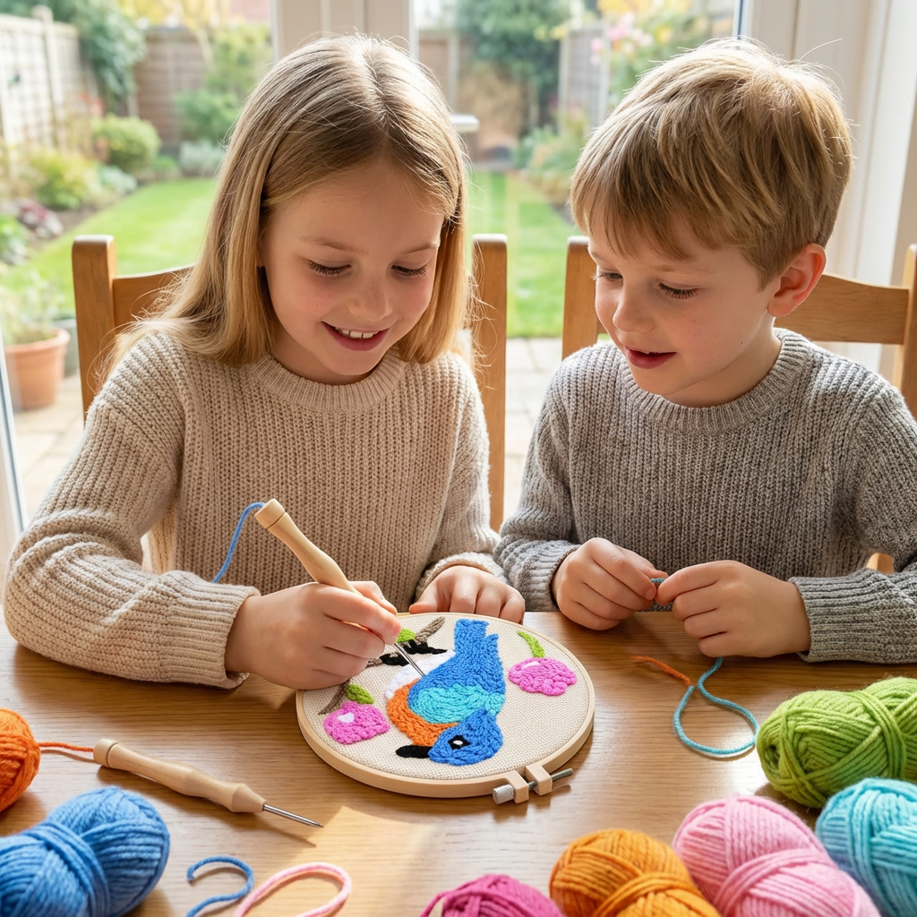 Punch Needle Embroidery Starter Kit – Beginner DIY Set with Beautiful Patterns