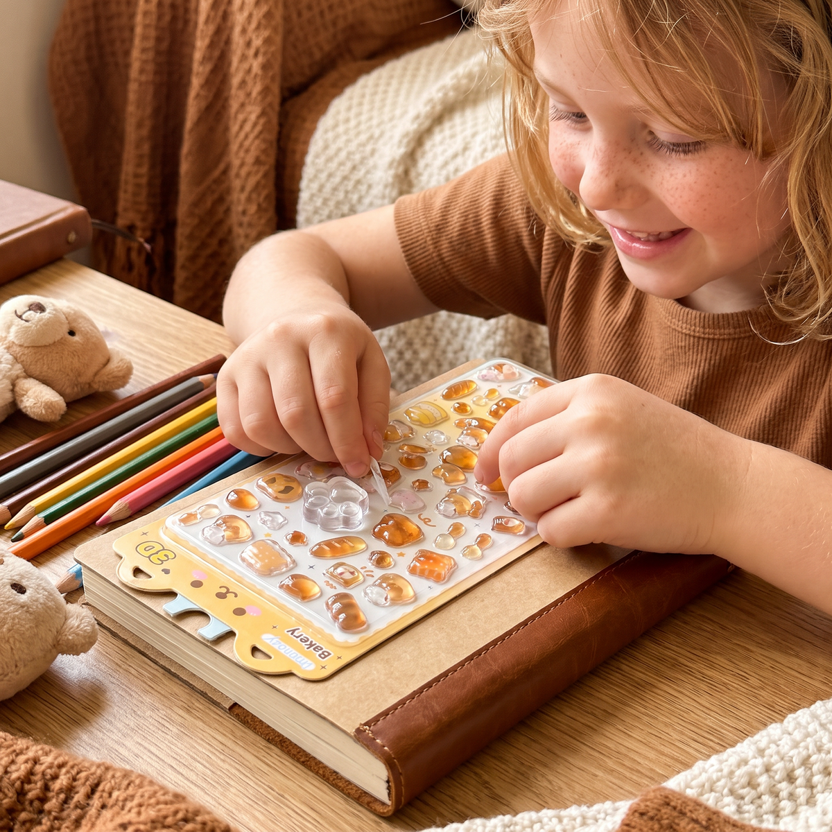 3D Squishy Pet Paw Stickers – Cute Puffy Stickers for Kids