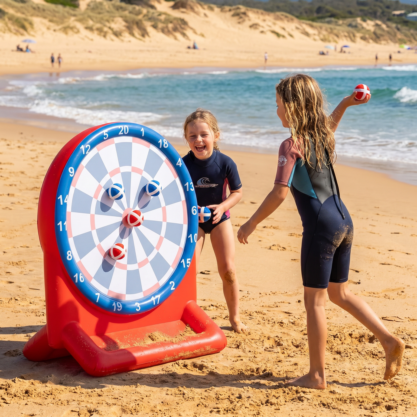 Inflatable Water Target Game with Darts – Outdoor Throwing Game for the Garden