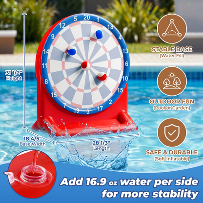 Inflatable Water Target Game with Darts – Outdoor Throwing Game for the Garden