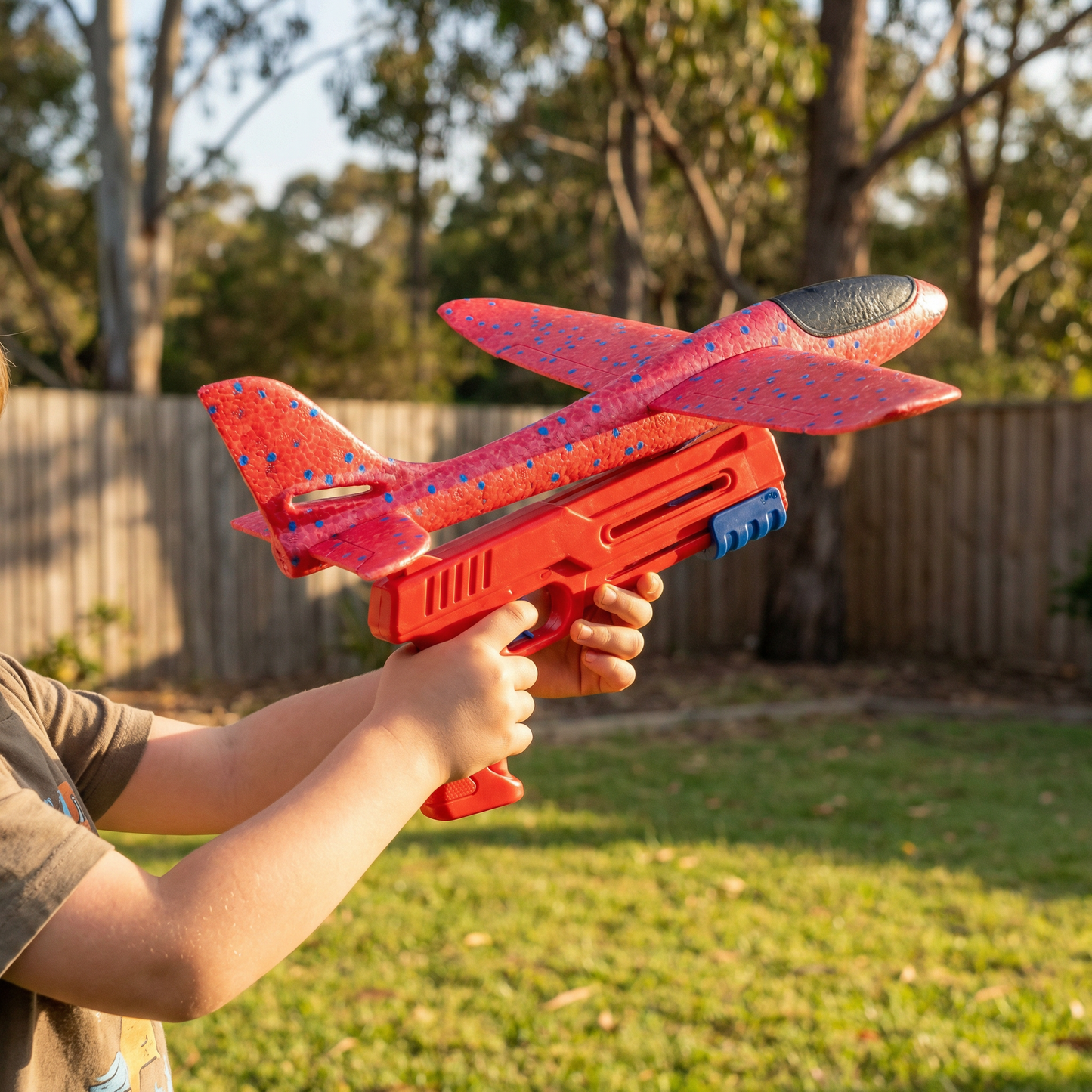 Foam Airplane Launcher for Kids – Interactive Flying Toy with Launch Gun
