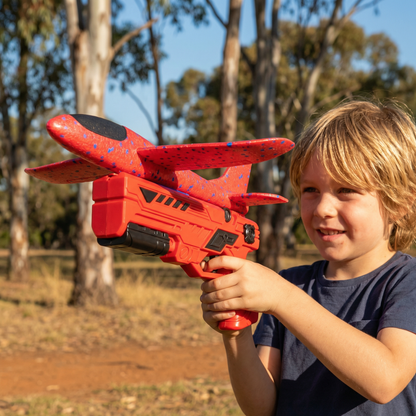 Foam Airplane Launcher for Kids – Interactive Flying Toy with Launch Gun