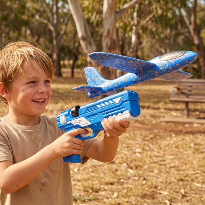 Foam Airplane Launcher for Kids – Interactive Flying Toy with Launch Gun