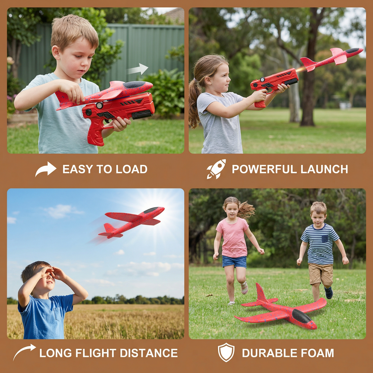 Foam Airplane Launcher for Kids – Interactive Flying Toy with Launch Gun