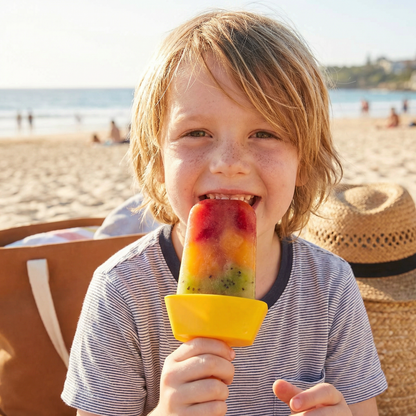 2-Pack Drip-Proof Popsicle Holder for Kids – No-Mess Ice Cream Catcher with Straw
