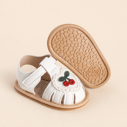 Cherry Heart Closed-Toe Sandals