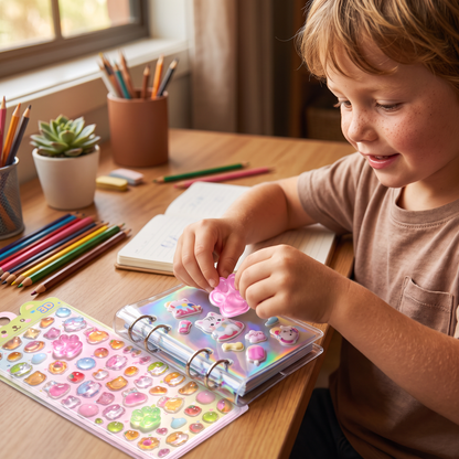 3D Squishy Pet Paw Stickers – Cute Puffy Stickers for Kids