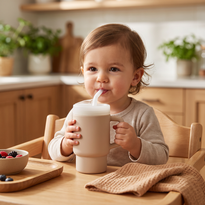 Leakproof Silicone Toddler Straw Cup