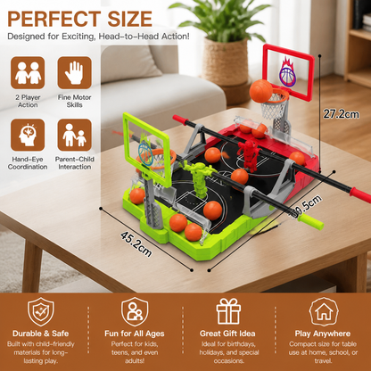 Mini Basketball Battle Game – 2-Player Tabletop Hoops Challenge