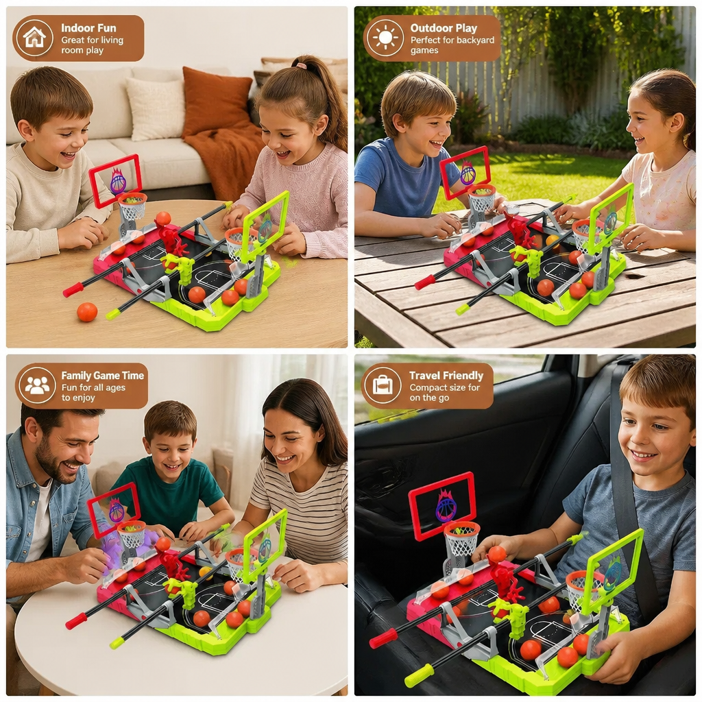 Mini Basketball Battle Game – 2-Player Tabletop Hoops Challenge