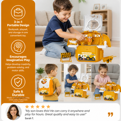 3-in-1 Backpack Playset for on the Go