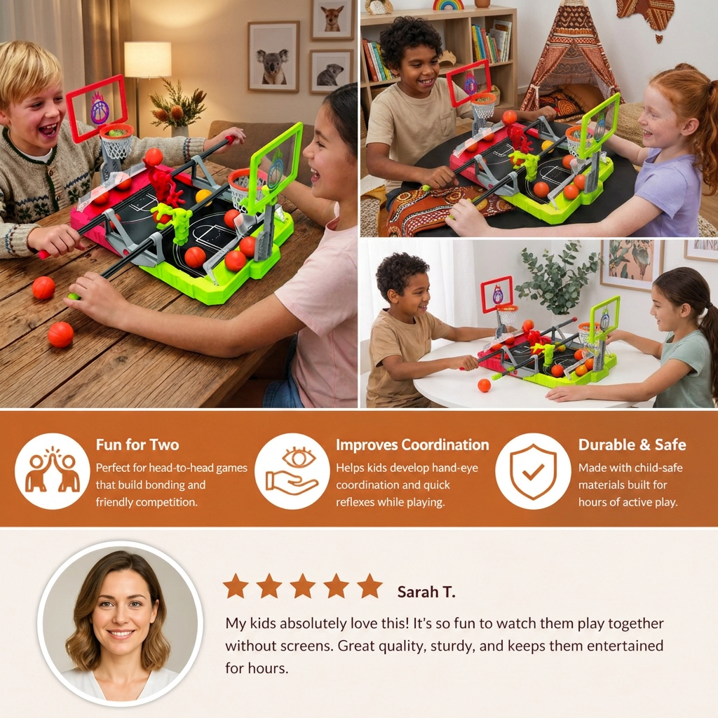 Mini Basketball Battle Game – 2-Player Tabletop Hoops Challenge