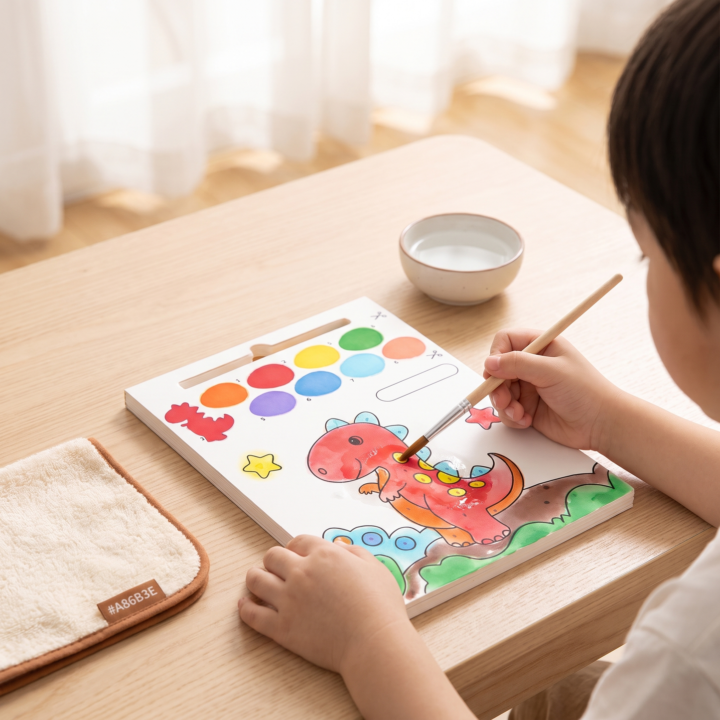 Watercolor Painting Book with Brush – Mess-Free Paint with Water Fun