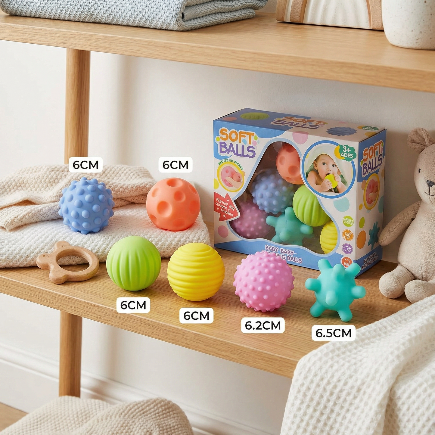 Baby Sensory Balls Set – Textured Touch & Feel Toy for Tactile Development