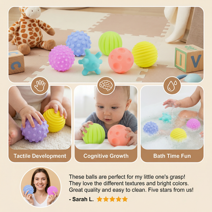 Baby Sensory Balls Set – Textured Touch & Feel Toy for Tactile Development