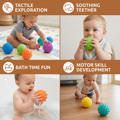 Baby Sensory Balls Set – Textured Touch & Feel Toy for Tactile Development