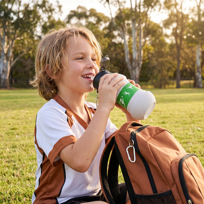 Foldable & Durable Silicone Football Water Bottle