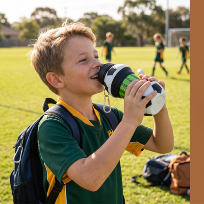 Foldable & Durable Silicone Football Water Bottle